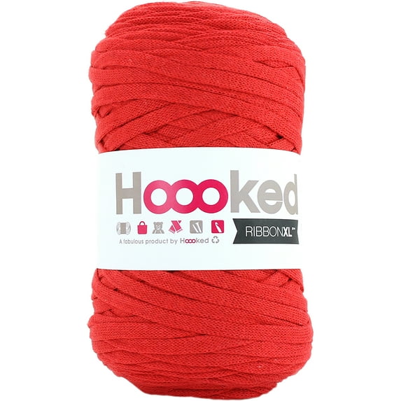 Hoooked Ribbon XL Yarn-Lipstick Red