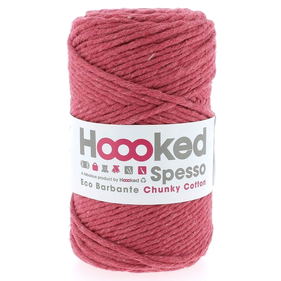 Hoooked Spesso Chunky Cotton Macrame Yarn-Coral