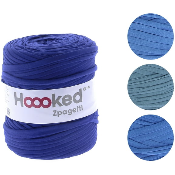 Hoooked Zpagetti Yarn 4/Pk-Ocean Blue