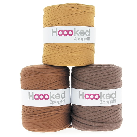 Hoooked Zpagetti Yarn- Camel cognac shades