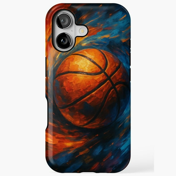 Hoop Dreams Abstract Basketball Inspirational Quote Artwork iPhone Case 17 11 12 13 14 15 16 Pro Max