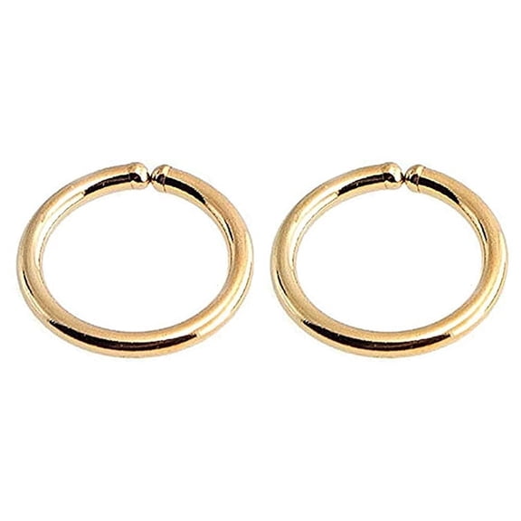 Hoop Earrings Cartilage Nose Septum Ear Helix Tragus Rings Multiple Piercing Jewelry for Women Hypoallergenic Thin Tiny Hoops (6mm | 20 GA, 14K Gold Filled)