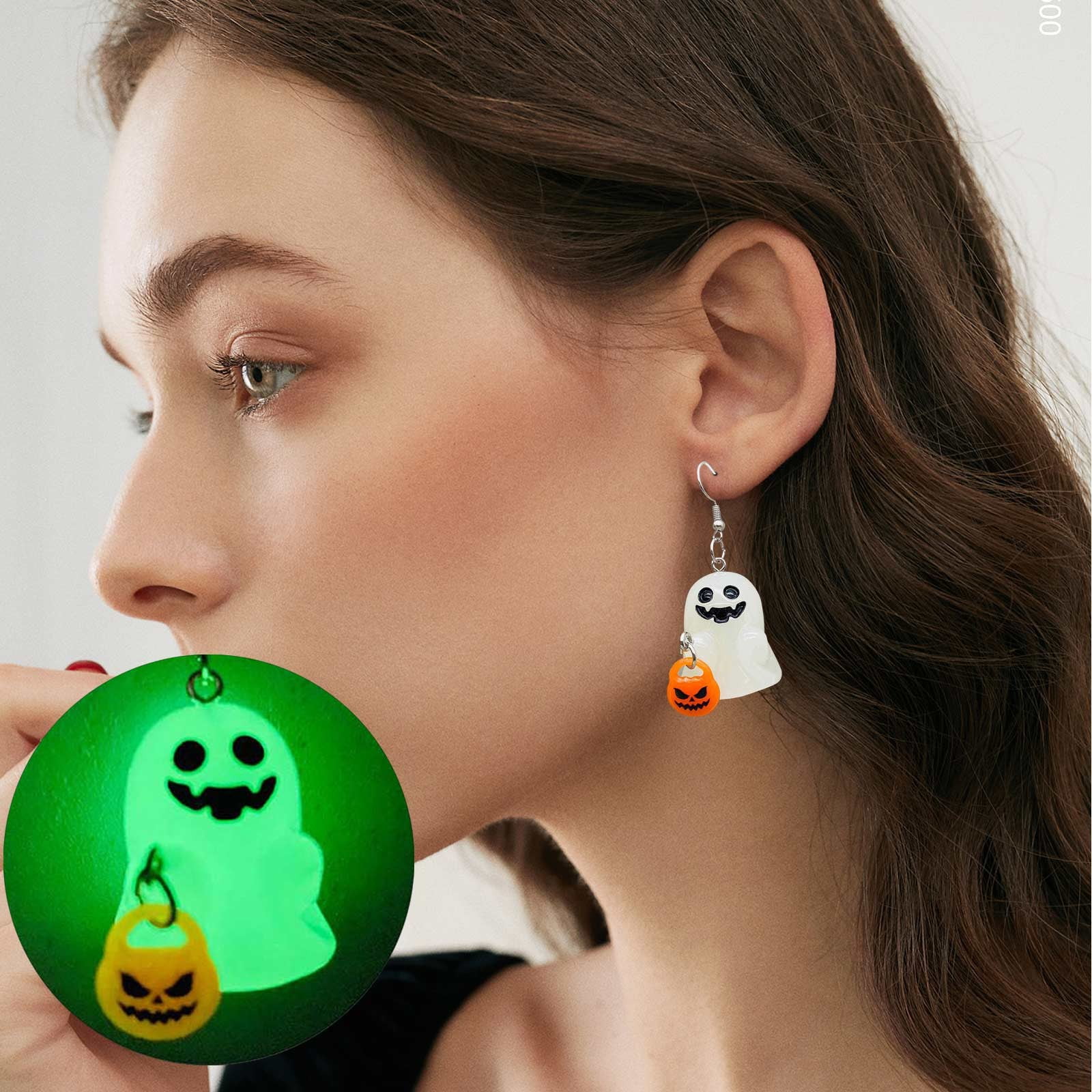 Glow in the dark hoop earrings deals