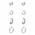 thumbnail image 1 of Hoop Earrings Set for Women, 4 Pairs Small Hoop Earrings with Copper , Hypoallergenic Lightweight Huggie Earrings Jewelry Gift, 1 of 6