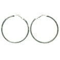 thumbnail image 1 of Hoop Earrings With Rhinestone Accents Silver-Tone, 1 of 2