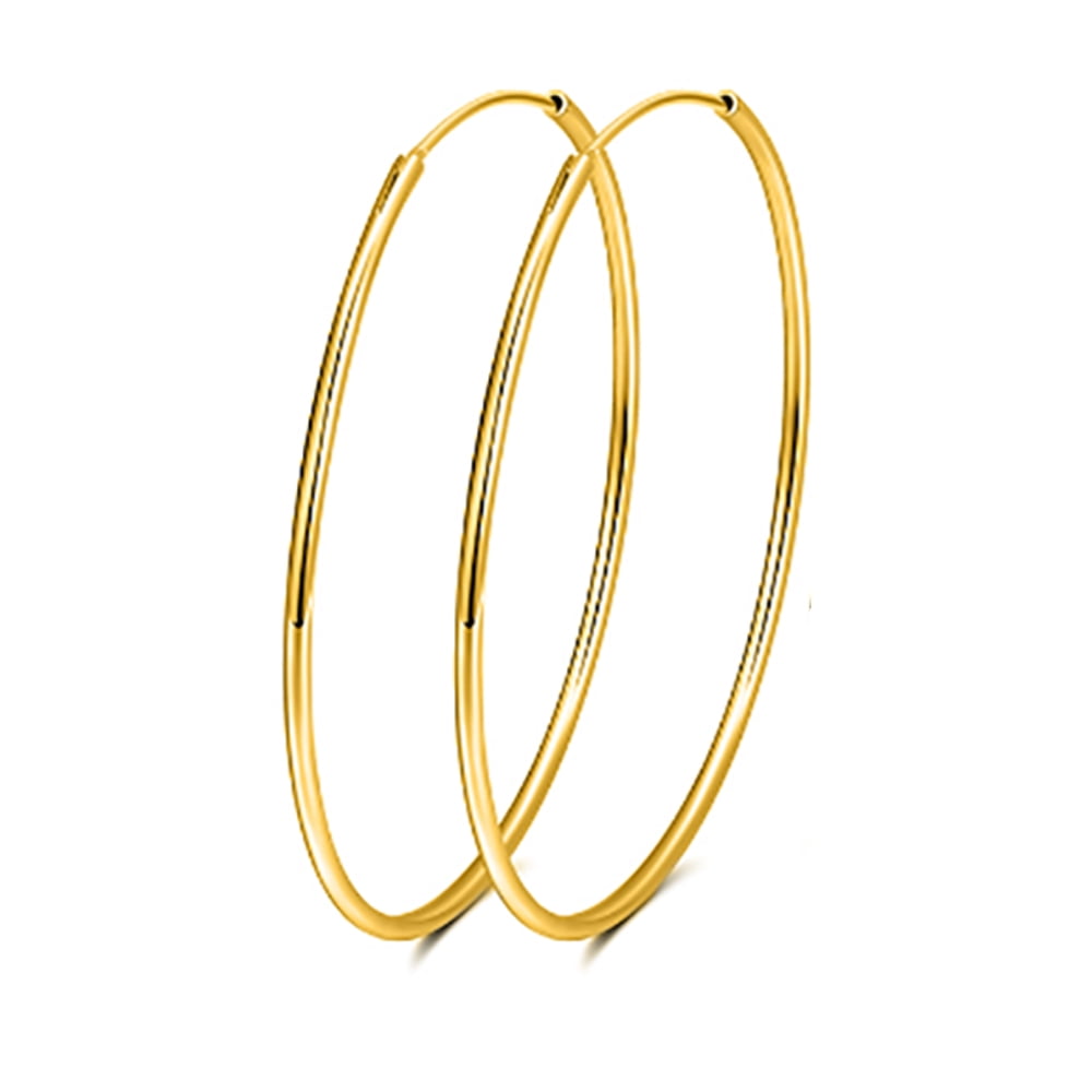 Thin Hoop Earrings for Women Classic Thin Sterling Silver Womens Ginger Lyne Collection