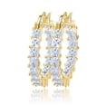 thumbnail image 1 of Hoop Earrings for Women Princess Cubic Zirconia White Gold Plated Ginger Lyne Collection, 1 of 5