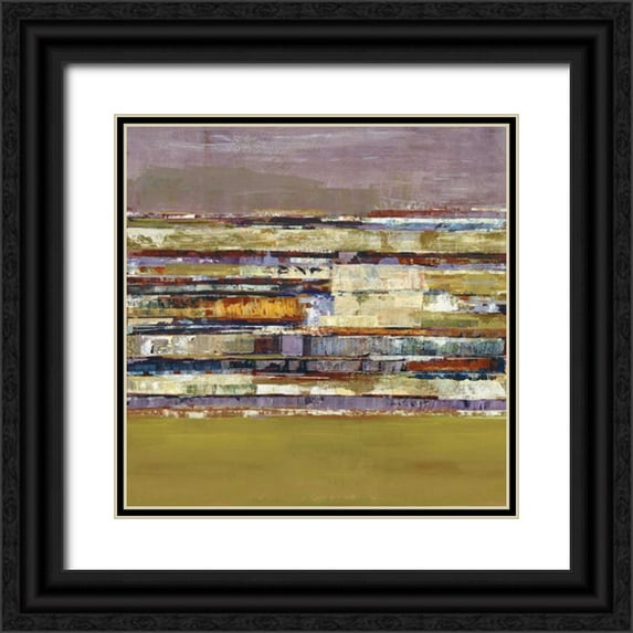 Hoop, Fiona 20x20 Black Ornate Wood Framed with Double Matting Museum Art Print Titled - Tonal Rhythm I