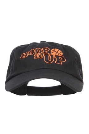 Hoop It Up Basketball Embroidered Low Cap - Black OSFM