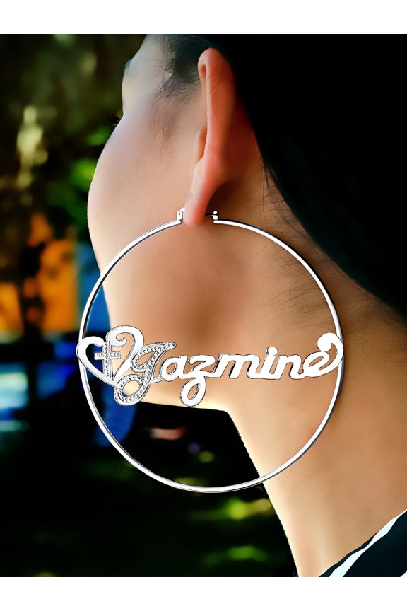 Hoop Name Earrings