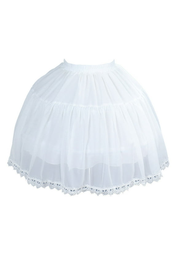 Hoop Skirt Crinoline Petticoat Vintage Party Victorian Costume Underskirt 2 Hoops Slips Elastic Waist for Women Girls