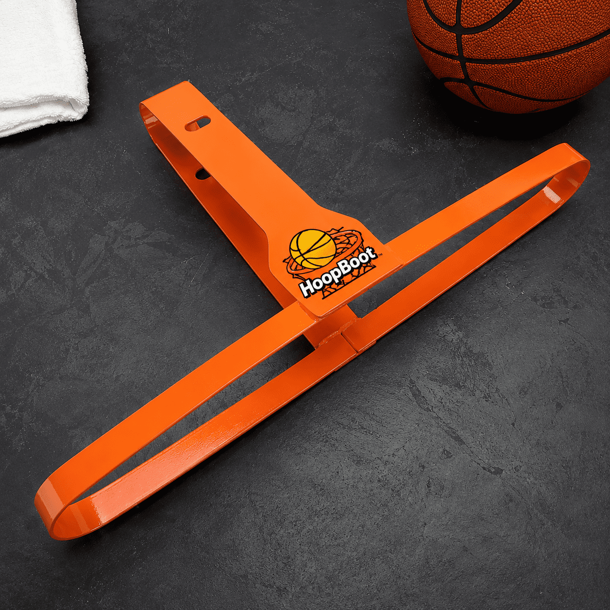 HoopBoot Basketball Goal, Rim, Hoop Lock (Orange) Lock Sold Separately