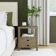 thumbnail image 1 of Hooper Two Drawer Wooden Accent Side Table, Gray Wash, 1 of 6