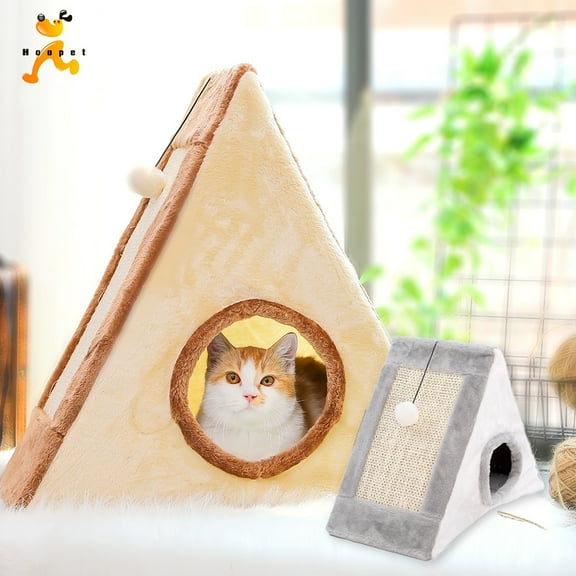 Hoopet Cats and Dogs Universal Pet Litter Cat Climbing Frame Triangle Cat Scratching Board Cat Sharpening Claw Sisal Toy Cat Litter