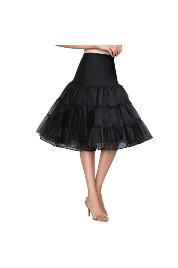 Hoopless Crinoline Petticoat Tulle Underskirt Women's Floor Length Ball Gown for Prom Evening Wedding Dress