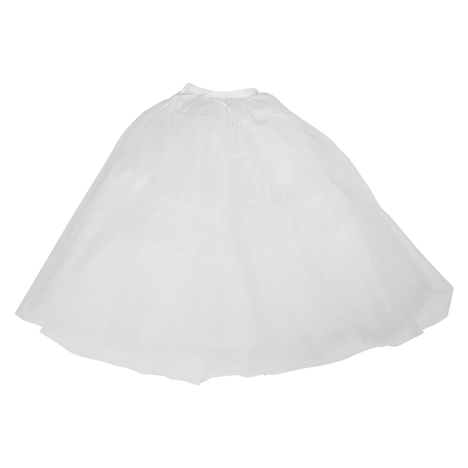 A-Line Hoopless Petticoat 4 Layers Floor Length Tulle Petticoat Crinoline Underskirt Slips For Bridal Wedding Dress P 42550001