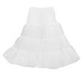 thumbnail image 1 of Hoopless Short Skirt Fancy Tutu Petticoat Skirt Dress - Size S-M(White), 1 of 5