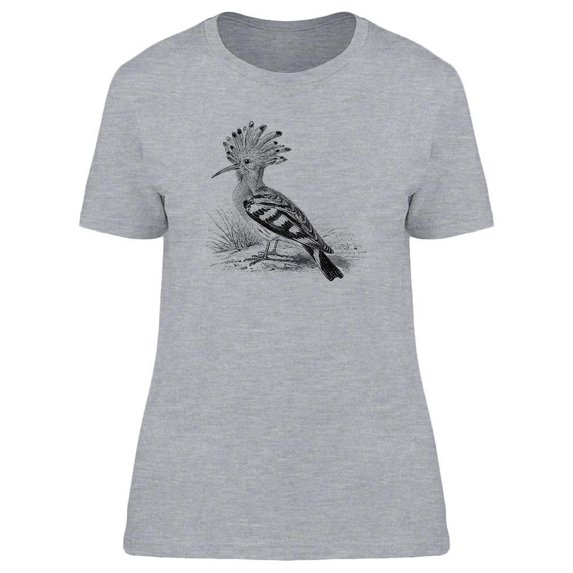 Hoopoe Retro Design T-Shirt Women -Image by Shutterstock, Female Small