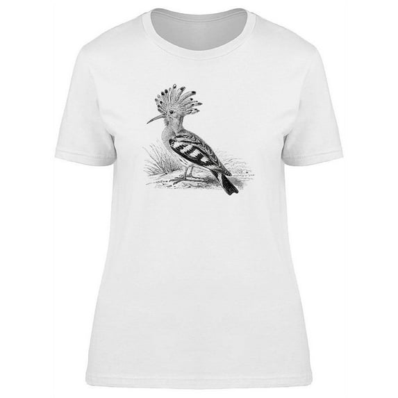 Hoopoe Retro Design T-Shirt Women -Image by Shutterstock, Female XX-Large