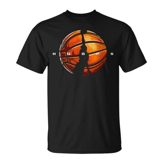 Hoops Basketball Apparel Basketball T-Shirt Athletic Sports Fan Tee for Players, Coaches, and Basketball Lovers Gift for Men, Women, Youth Game Day Practice Outfit