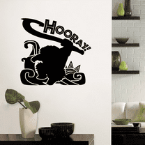 Hooray Demi God Maui Silhouette Disney Movie Girl Character Maui Fishhook Silhouette Vinyl Wall Art Wall Sticker Wall Decal Home Kids Study Room Boys Girls Room Décoration Décor Size (20x18 inch)