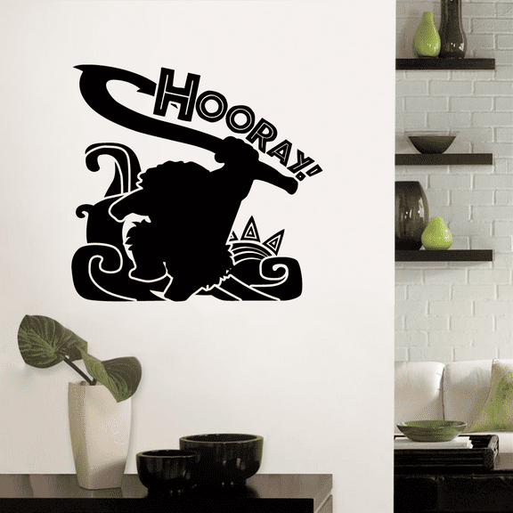 Hooray Demi God Maui Silhouette Disney Movie Moana Character Maui Fishhook Silhouette Vinyl Wall Art Wall Sticker Wall Decal Home Kids Study Room Boys Girls Room Décoration Décor Size (40x24 inch)