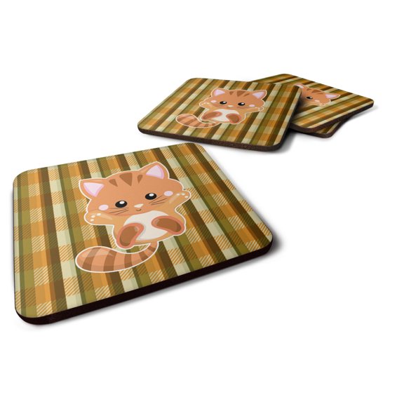 Hooray Kitten Foam Coaster Set of 4