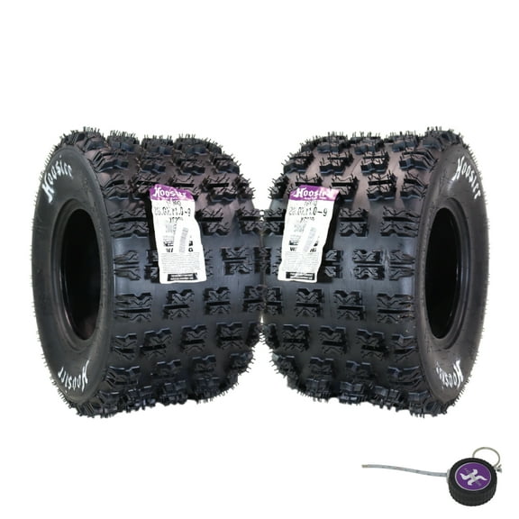 Hoosier ATV Mud Rear Tires 20.0X11.0-9 XC200 for Off-Road Racing with Hoosier Keychain (2-Pack)