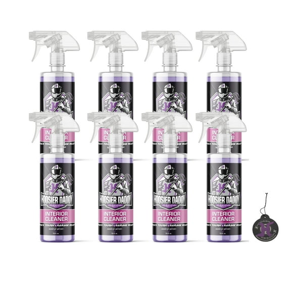Hoosier Daddy 16oz Car Interior Cleaner - lifts dirt, Stains, & Odors from Upholstery, Carpets, & Dashboards Safe for all surfaces, Leaves Vehicle Fresh & Spotless(8-Pack)