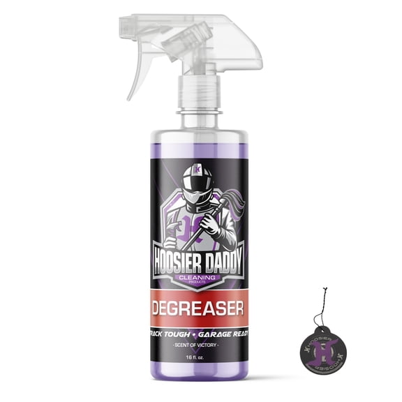 Hoosier Daddy 16oz Degreaser - Ultra-Tough Formula Destroys Grease, Oil, & Grime - Perfect for Cars & Garages + Air Freshener