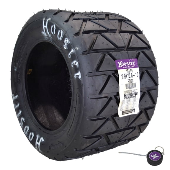 Hoosier Flat Track & TT (Tourist Trophy) Tire 18.5x6.0-10 - 16130T10 for ATV Tire & Off-Road Racing with Hoosier Keychain
