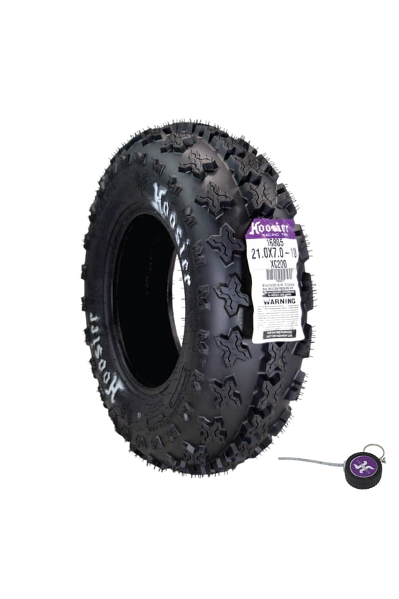 Front ATV Tire 21.0X7.0-10 XC200 for Off-Road Racing with Hoosier Keychain