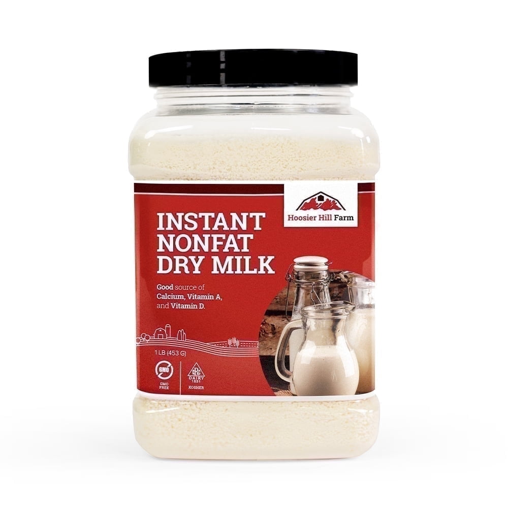 Hoosier Hill Farm Instant Nonfat Dry Milk Powder, 1 lb Jar
