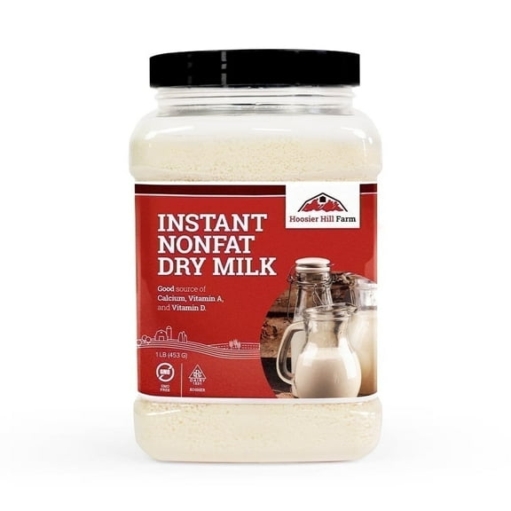 Hoosier Hill Farm Instant Nonfat Dry Milk Powder, 1 lb Jar