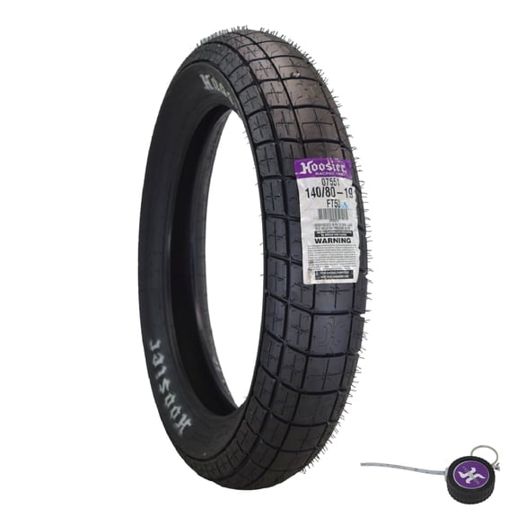 Hoosier Racing Tire 140/80-19 FT50 Dirt Bike Rear Tube Type Tire Ideal for Flat Track Bikes with Hoosier Keychain