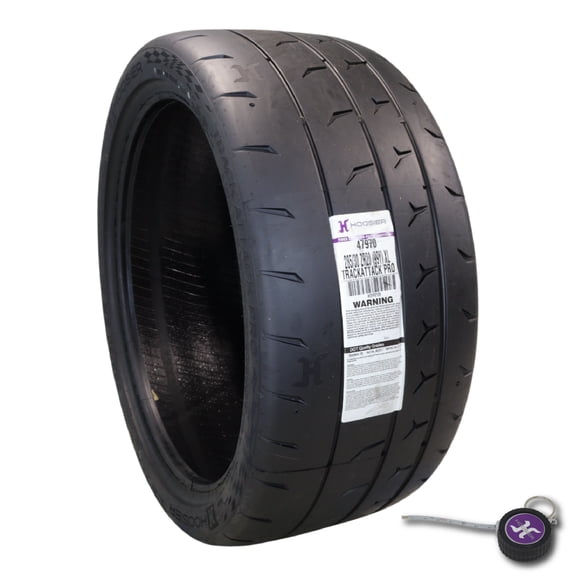 Hoosier TrackAttack Pro Racing Tire 285/30ZR20 99Y XL - High Performance Car Tire Engineered for Track and Street Racing with Hoosier Keychain (285/30/ZR20)