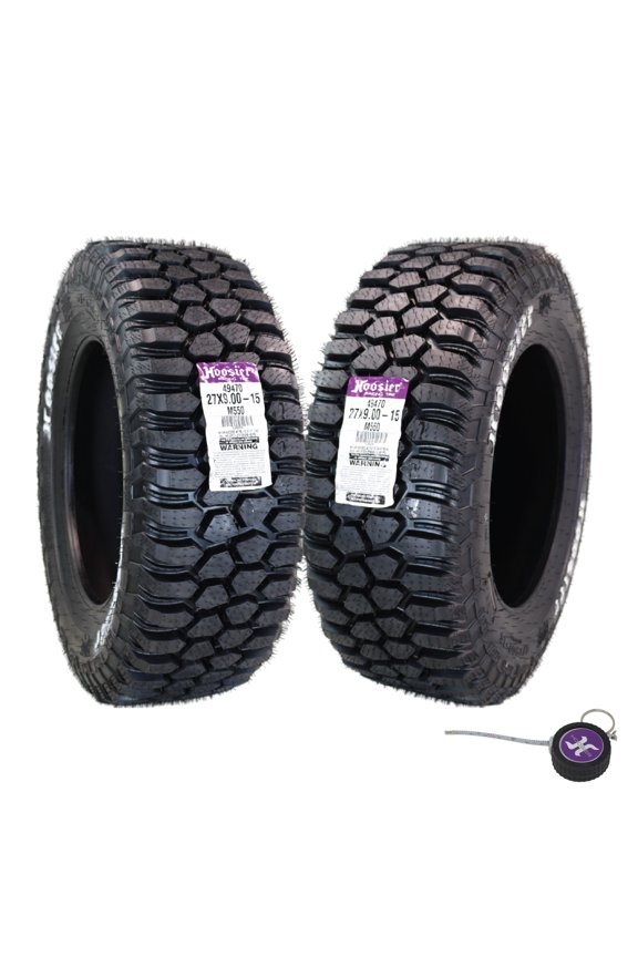UTV Tires 27.0X9.0-15 - 49470M550 for Side by Side & Off-Road Racing with Hoosier Keychain (2-Pack)