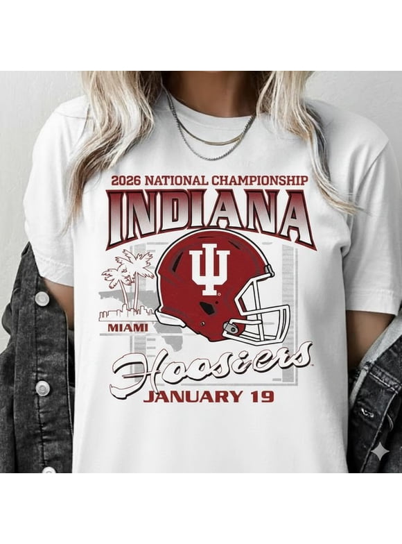 Hoosiers Celebrating National Championship Football Indiana Proud IU Fan Shirt Unisex Cotton T-Shirt, Size S-5XL