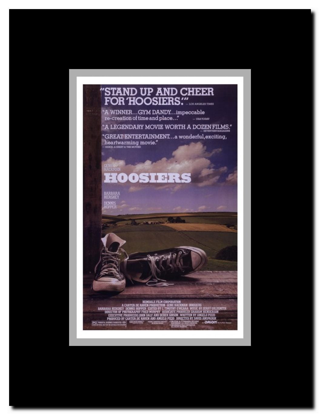 Hoosiers Framed Movie Poster