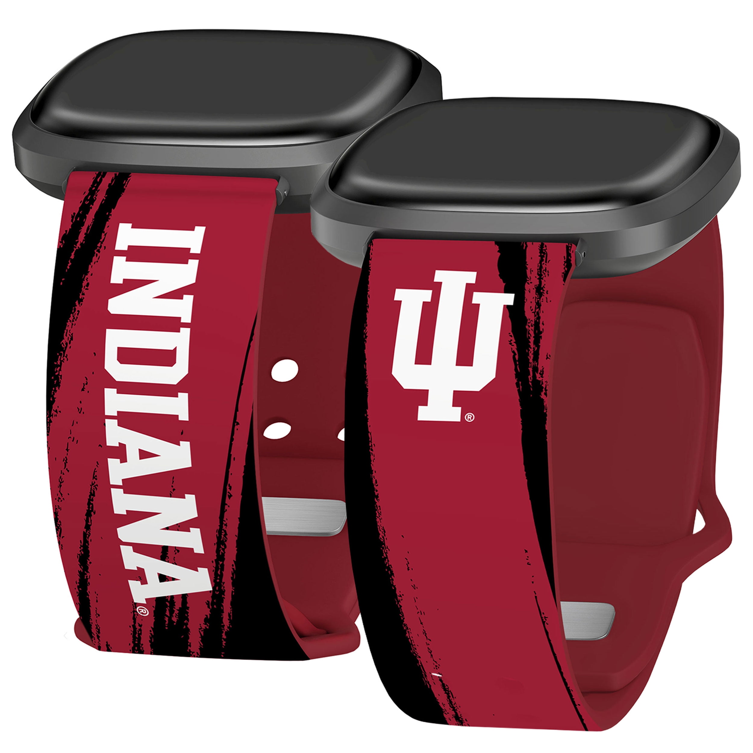 Hoosiers HD Paint Stripe Unisex Watch Band for FitBit Versa 3 & Sense (Short)