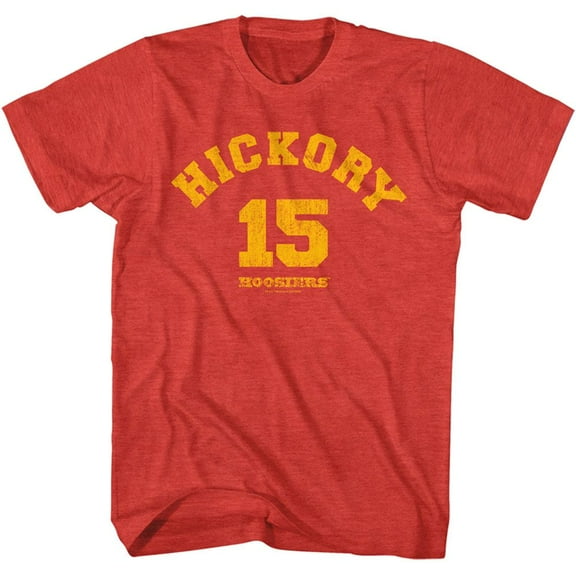 Hoosiers Hickory 15 Red Heather Adult T-Shirt 5Xl