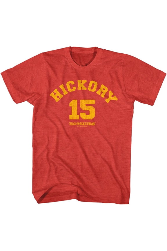Hoosiers Hickory 15 Red Heather Adult T-Shirt