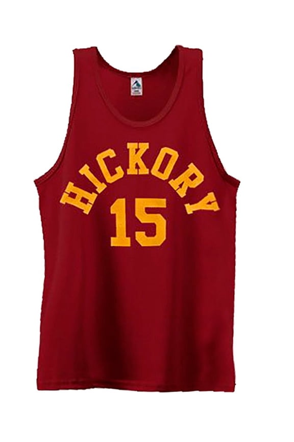 Hoosiers Hickory High School 15 Basketball Costume Burgundy Jersey Tank Top