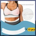 thumbnail image 1 of Hoosue 10 Pcs Cotton Bra Liners 3 Layer Long Strip Under Bra Pads Sweat Liners for Women Sweating Supplies, 1 of 10
