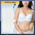 thumbnail image 1 of Hoosue 10 Pcs Cotton Bra Liners 3 Layer Long Strip Under Bra Pads Sweat Liners for Women Sweating Supplies, 1 of 8