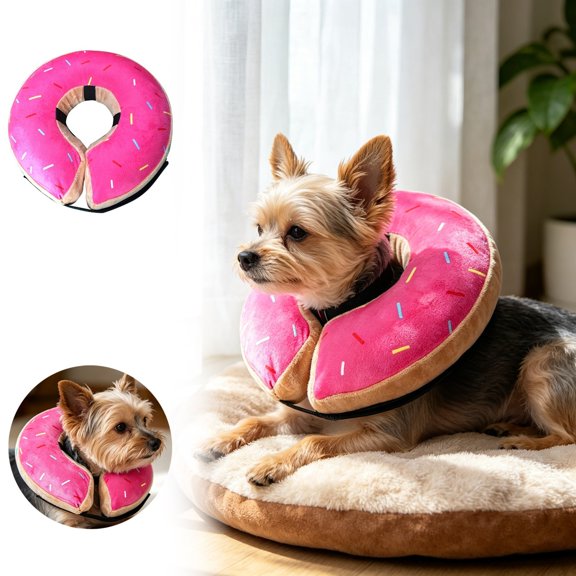 Hoosue Donut Inflatable Collar for Dogs and Cats, 2026 New Soft Recovery Dog Cone After Surgery, Protective Pet Neck Cone for Small, Medium, Large Dogs, Not Block Vision