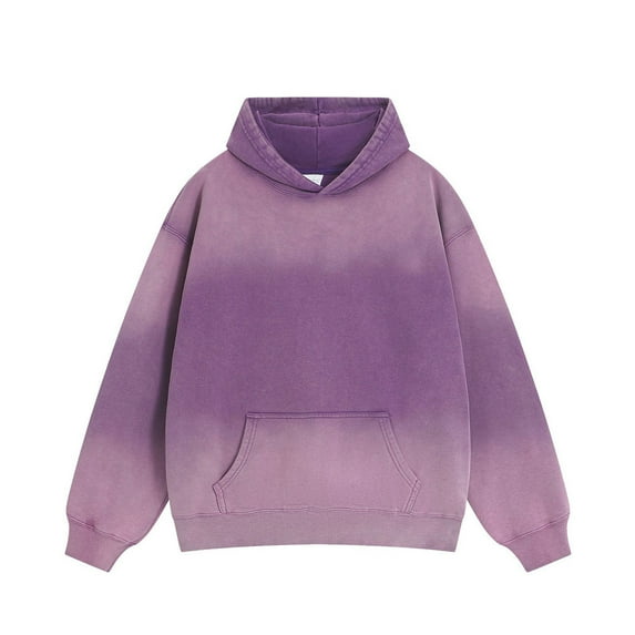 Hoosue Womens Oversized Hoodies Cotton Sweatshirts Fall Fashion 2025 Retro gradient hoodie Winter Clothes
