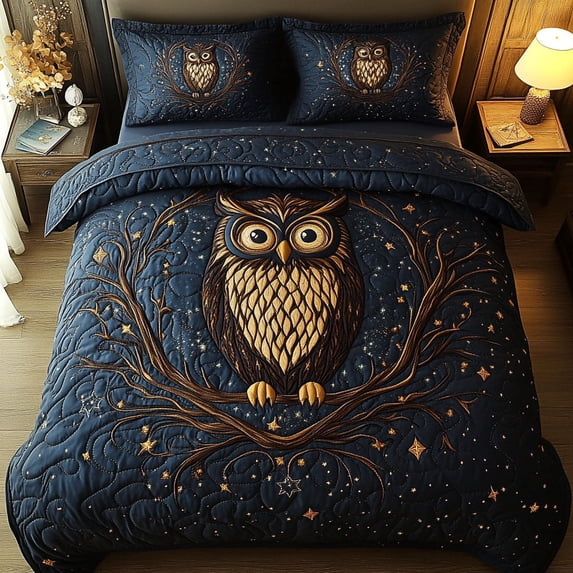 Hoot Haven 3-Piece Quilted Bedding Set - Walmart.com