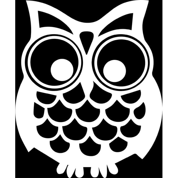 Hoot Owl Vinyl Decal Sticker|Cars Trucks Vans Walls Laptops Cups|White|5.5 in|KCD894