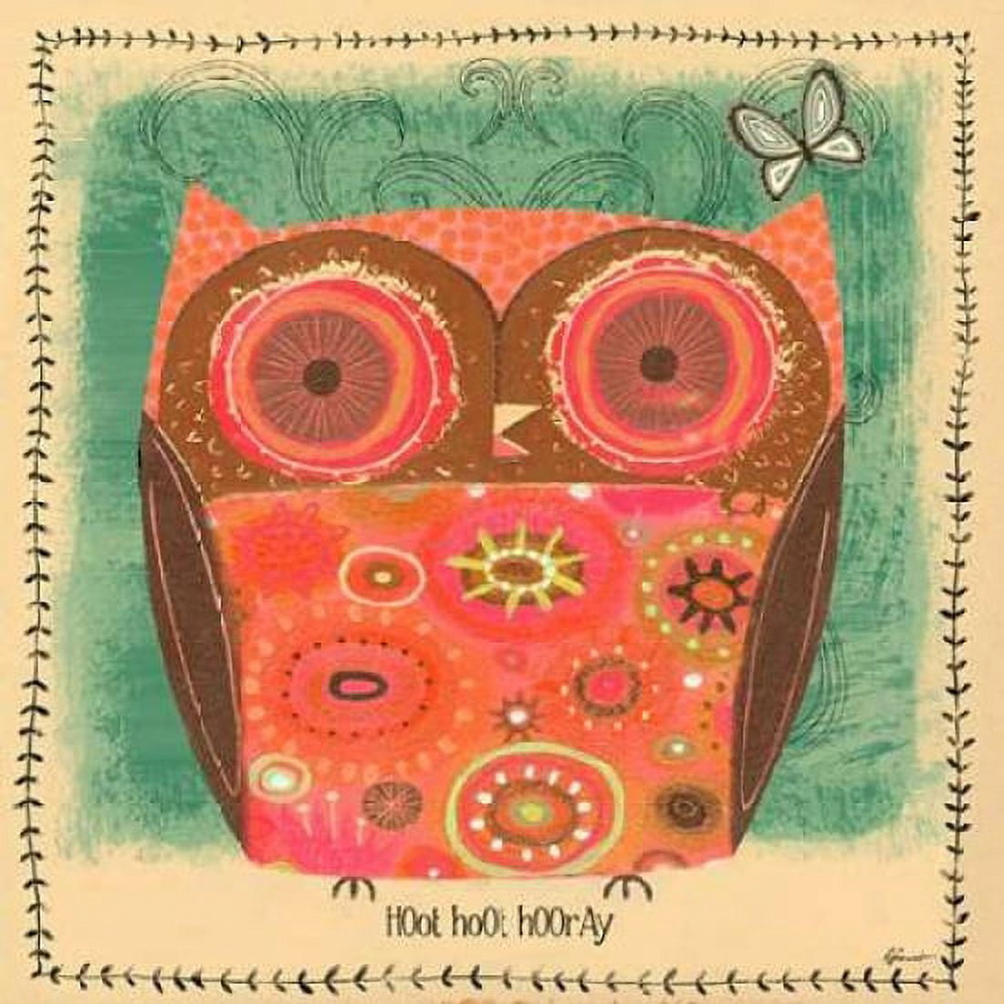 Hoot hoot Hooray Canvas Art - Richard Faust (24 x 24)